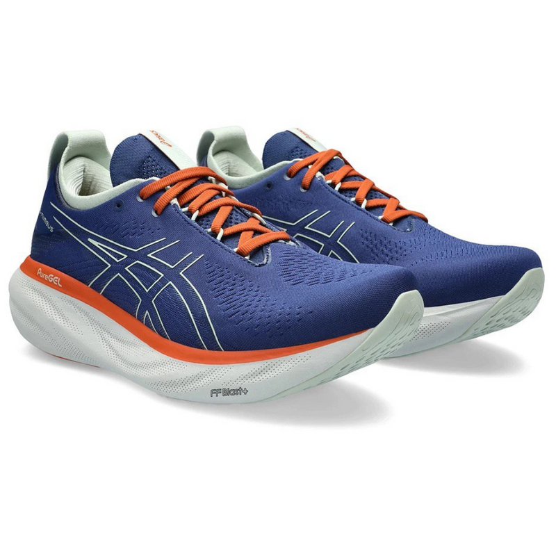 Asics Gel - Nimbus™ 25 Azul Marinho com Laranja e Branco