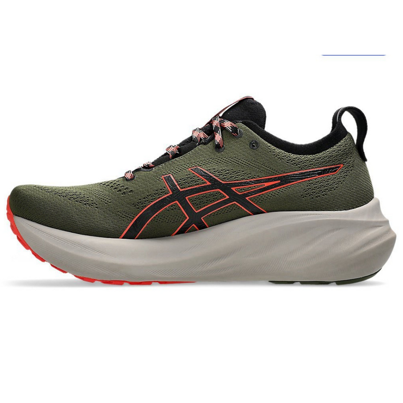 Asics Gel - Nimbus 26 TR - Verde Oliva/Vermelho