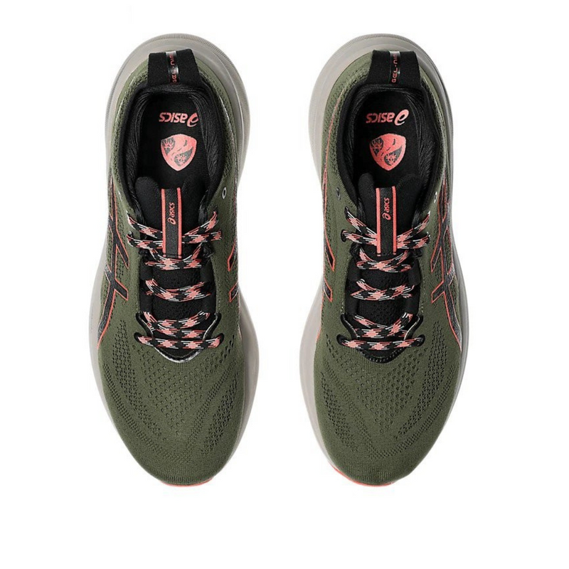 Asics Gel - Nimbus 26 TR - Verde Oliva/Vermelho